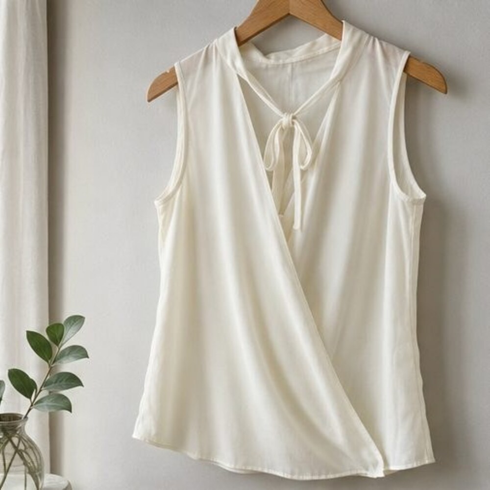 Cream Smocked Top
